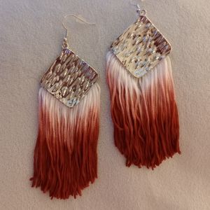 Silver & tassel earrings